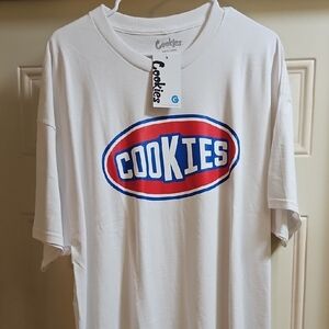 White Short Sleeve Tees with Logo